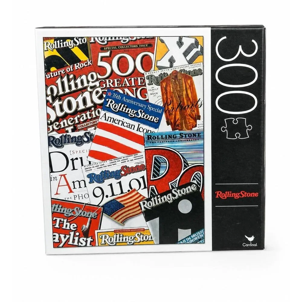 Rolling Stone 300 Piece Jigsaw Puzzle Cardinal 18” x 24” Music Magazine Collage